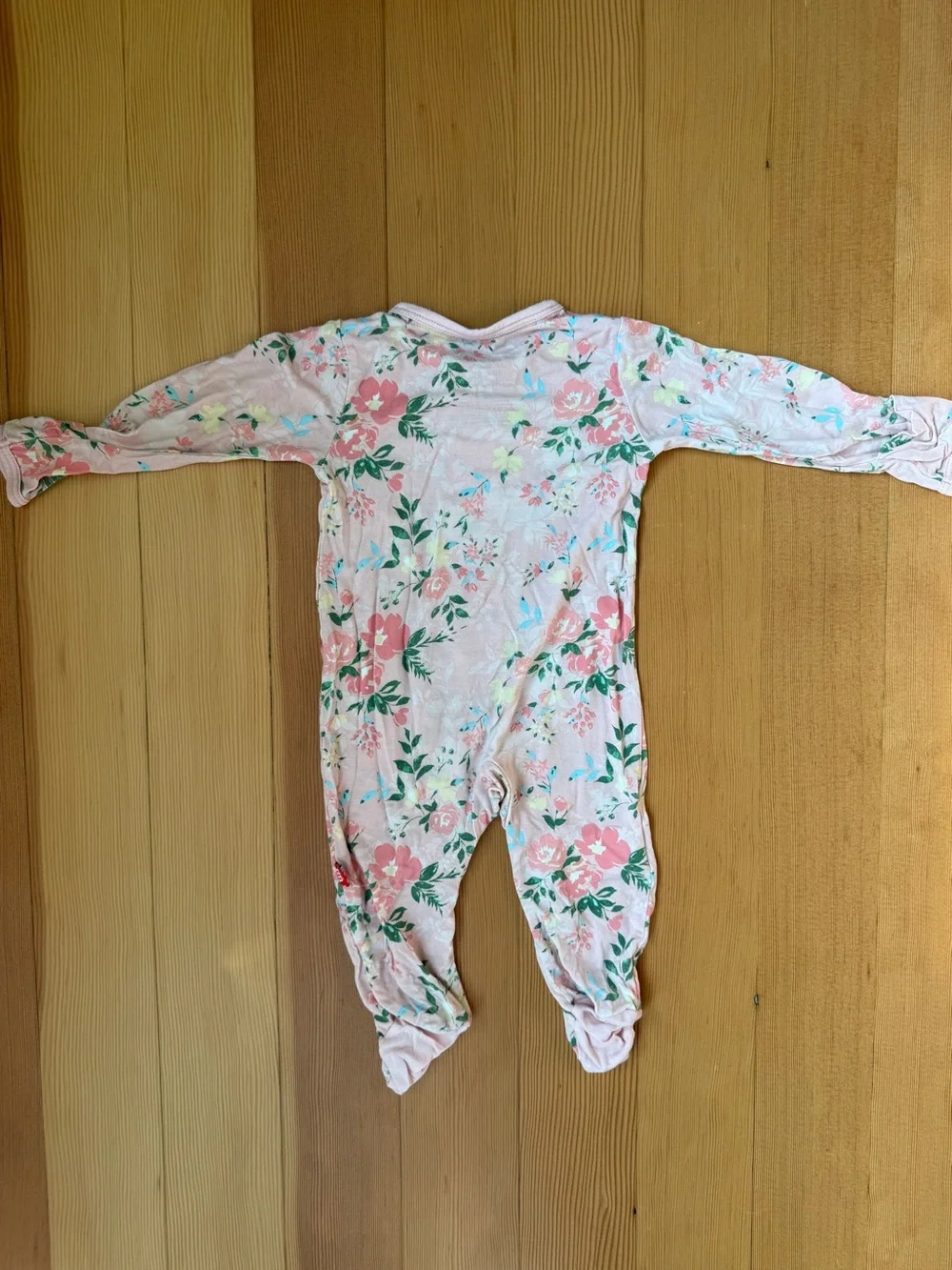 Magnetic Me Pink Floral Footie One-Piece